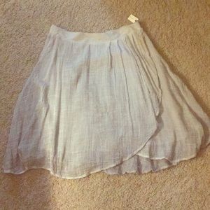 Anthropologie skirt taupe/gray cotton skirt.